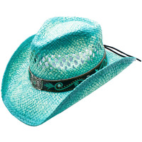 Jasmin Toyo Straw Butterfly Band Buckle Drifter Cowboy Hat