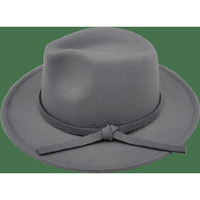 Adele Polyester Felt Adjustable Wide Brim Hat