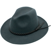 Scarlet Ployester Felt Adjustable Wide Brim Hat