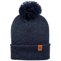 HAAKWEAR Pom Pom Beanie - Made in USA - Denim Blue