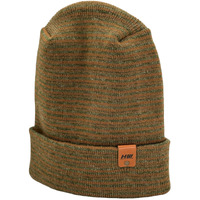 Modern Theta Stitch Contrast Cuffed Beanie (Patent Pending Design)-Green/Brown, Made in USA