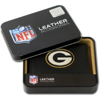 Green Bay Packers Wallet Trifold Leather Embroidered