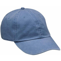 LP101 | OPTIMUM-SOLID PGMT- Pigment dyed, garment washed cotton twill, six panel, low profile, unstructured cap with Adams Cool-Crown mesh lining and leather strap closure with antique brass buckle and grommet.  - PERIWINKLE