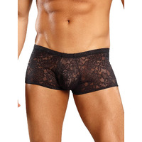 Male Power Mini Shorts Stretch Lace Black XL(D0102H50AFG.)