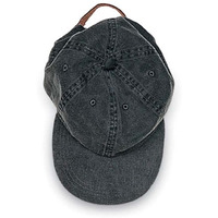 EP101 | ESSENTIALS PIGMENT DYED- Pigment Dyed, Garment Washed Cotton Twill, Six Panel, Low Profile Cap with hook and loop closure. - BLACK