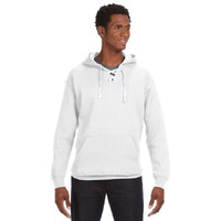 J. America Sport Lace Hooded Sweatshirt - White, S