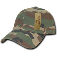 Camo Polo Caps, Woodland Camo
