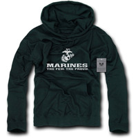 Basic Military Pullover,Marines,Black,XL
