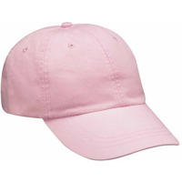 LP101 | OPTIMUM-SOLID PGMT- Pigment dyed, garment washed cotton twill, six panel, low profile, unstructured cap with Adams Cool-Crown mesh lining and leather strap closure with antique brass buckle and grommet.  - PALE PINK