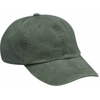 LP101 | OPTIMUM-SOLID PGMT- Pigment dyed, garment washed cotton twill, six panel, low profile, unstructured cap with Adams Cool-Crown mesh lining and leather strap closure with antique brass buckle and grommet.  - SPRUCE