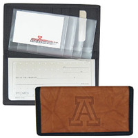 Arizona Wildcats Checkbook Cover Leather/Nylon Embossed CO