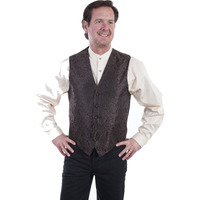 NO LAPEL PAISLEY VEST