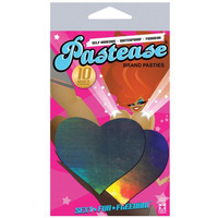 Pastease Hologram Heart Silver Pasties O/S(D0102H5QYGG.)