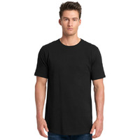 Mens cotton Long Body crew - BLAcK - S(D0102H7NETJ)