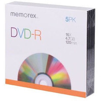 Memorex DVD-R Dvd-R 4.7 GB Cake Box 5/Pack-Mfg# 635042/6350 - Sold As 6 Units