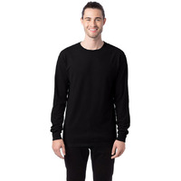 Unisex garment-Dyed Long-Sleeve T-Shirt - BLAcK - S(D0102H7KYRX)