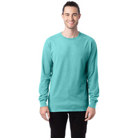 Unisex garment-Dyed Long-Sleeve T-Shirt - BLAcK - S(D0102H7K6U8)