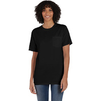 Unisex garment-Dyed T-Shirt with Pocket - BLAcK - S(D0102H7K0LJ)