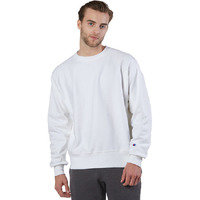 Adult Reverse Weave crew - WHITE - S(D0102H7KcU2)