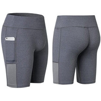All Seasons Yoga Shorts Stretchable With Phone Pocket(D0102HEY6TW.)