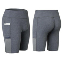All Seasons Yoga Shorts Stretchable With Phone Pocket(D0102HEY6FV.)