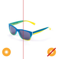 Kids Solize Hello Summer - Blue and Yellow to Green by DelSol for Kids - 1 Pc Sunglasses