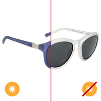 Solize White Rabbit - Frosted White to Purple by DelSol for Women - 1 Pc Sunglasses