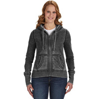 Ladies Zen Full-Zip Fleece Hooded Sweatshirt - cEMENT - XS(D0102H76I88)
