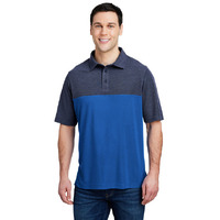Mens Fusion chromaSoft colorblock Polo - cARBON cRBN HTH - 5XL(D0102H7Z306)