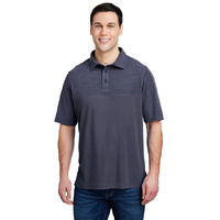 Mens Fusion chromaSoft colorblock Polo - cARBON cRBN HTH - 5XL(D0102H7Z3QT)