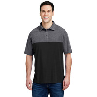 Mens Fusion chromaSoft colorblock Polo - cARBON cRBN HTH - 5XL(D0102H7Z39X)