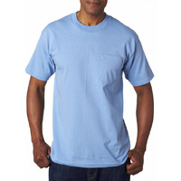 Adult 61 oz 100% cotton Pocket T-Shirt - ASH - S(D0102H7DU5X)