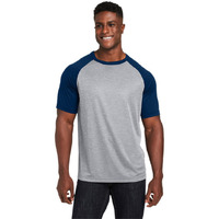 Unisex Zone colorblock Raglan T-Shirt - ATH HT SP DK NV - XS(D0102H7ZZIX)