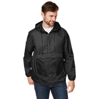 Adult Zone Protect Packable Anorak Jacket - BLAcK - XS(D0102H7ZMJJ)