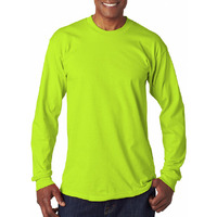Adult 61 oz 100% cotton Long Sleeve T-Shirt - ASH - S(D0102H7D3X2)