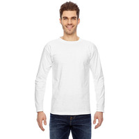 Adult 61 oz 100% cotton Long Sleeve T-Shirt - ASH - S(D0102H7D3SJ)