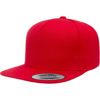 Adult 5-Panel Structured Flat Visor classic Snapback cap - BLAcK - OS(D0102H7N5HT)