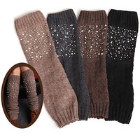 Miss Pearly Legs Leg Warmers With Pearls And crystals(D0102HPIYHY)
