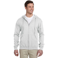 Adult 8 oz NuBlend Fleece Full-Zip Hooded Sweatshirt - ASH - 3XL(D0102HI3DV7)