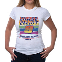 NASCAR Womens Crew Tee - Chase Elliot - 2 White by DelSol for Women - 1 Pc T-Shirt (L)