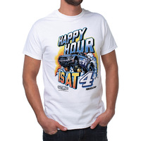 NASCAR Mens Classic Crew Tee - Kevin Harvick - 4 White by DelSol for Men - 1 Pc T-Shirt (L)