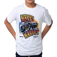NASCAR Kids Fine Jersey Crew Tee - Kevin Harvick - 10 White by DelSol for Kids - 1 Pc T-Shirt (YM)