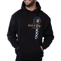 NASCAR Hooded Sweatshirt - Kyle Busch - 8 Black by DelSol for Men - 1 Pc T-Shirt (L)