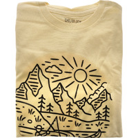 Kids Crew Tee - Fish Scene - Natural by DelSol for Kids - 1 Pc T-Shirt (YM)