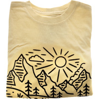 Kids Crew Tee - Fish Scene - Natural by DelSol for Kids - 1 Pc T-Shirt (YXS)