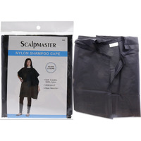 Nylon Shampoo Cape - Black by Scalpmaster for Unisex - 1 Pc Apron