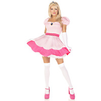 4 PC Pink Princess, includes sequin trimmed dress, pin-on broach, gloves, and crown.
