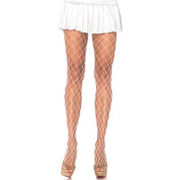 Spandex Diamond Panty Hose O/S WHITE