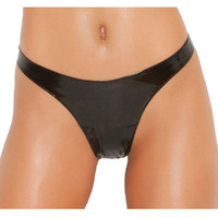 VINYL THONG BLACK O/S