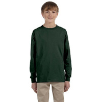 Youth DRI-POWER AcTIVE Long-Sleeve T-Shirt - FOREST gREEN - S(D0102HI3YU7)